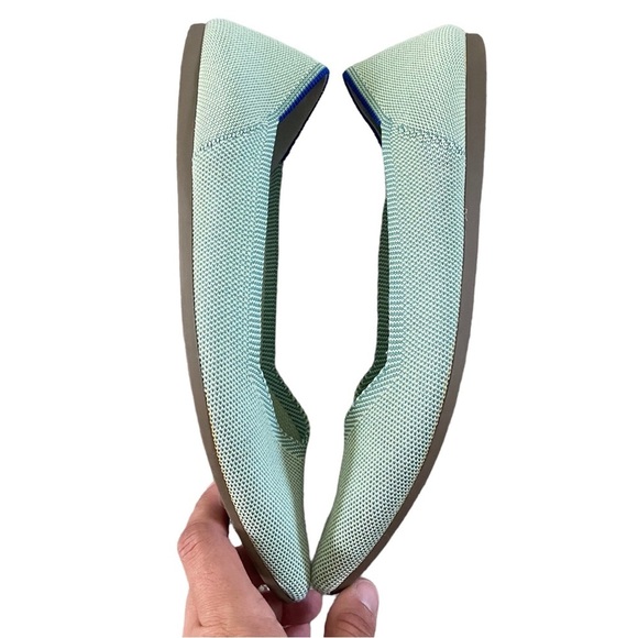 Rothy's Retired Rare Mint Green The Point Ballet Flats Sz 9 - Picture 3 of 8